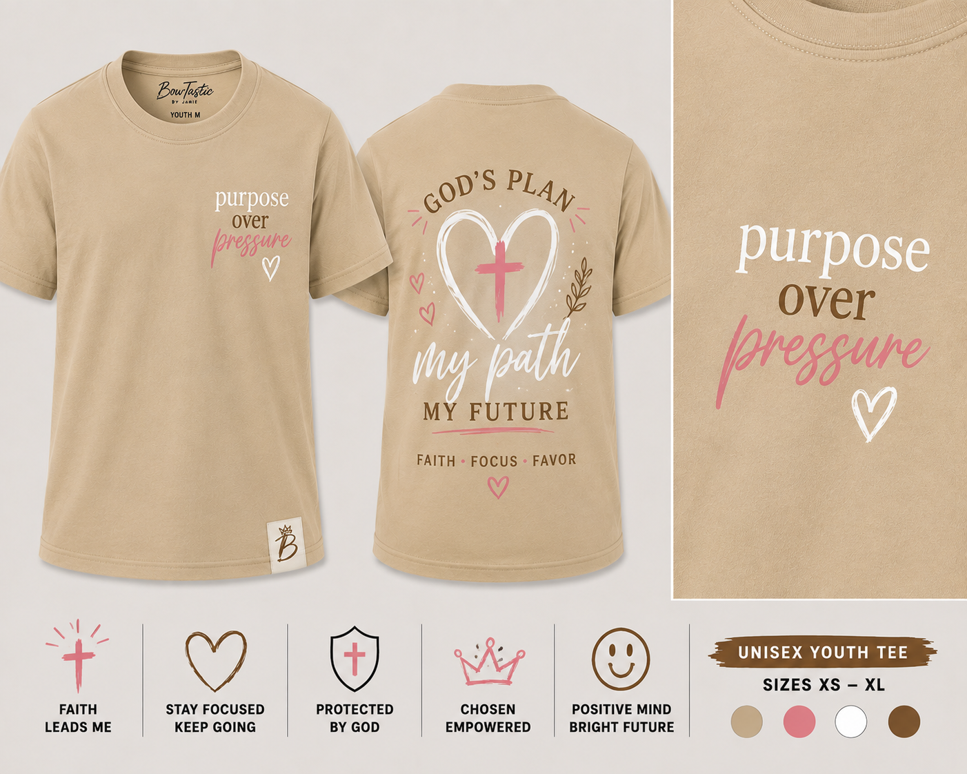 Purpose Over Pressure • My Path, My Future Youth Tee