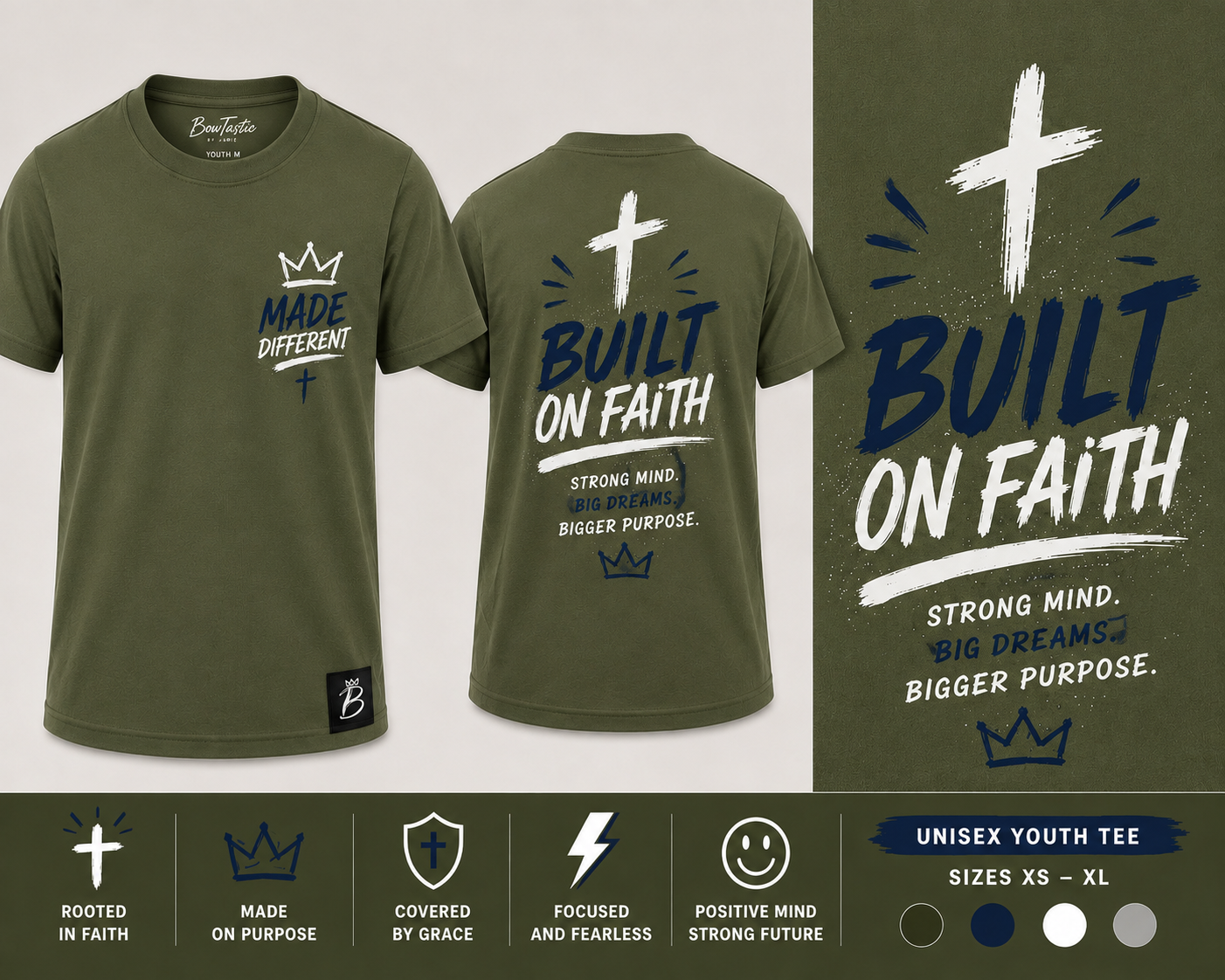 Built on Faith • Bigger Purpose Youth Tee